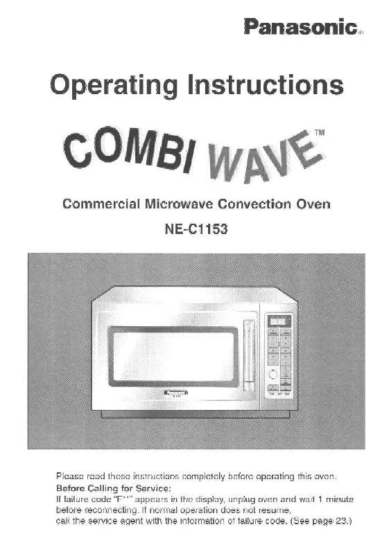 Mode d'emploi PANASONIC NE-C1153