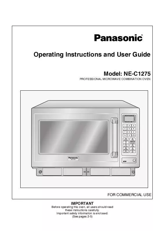 Mode d'emploi PANASONIC NE-C1275