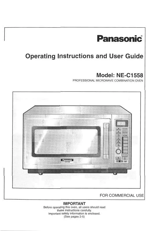 Mode d'emploi PANASONIC NE-C1558