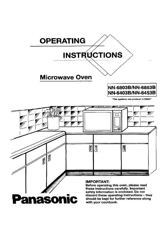 Mode d'emploi PANASONIC NN-6403B