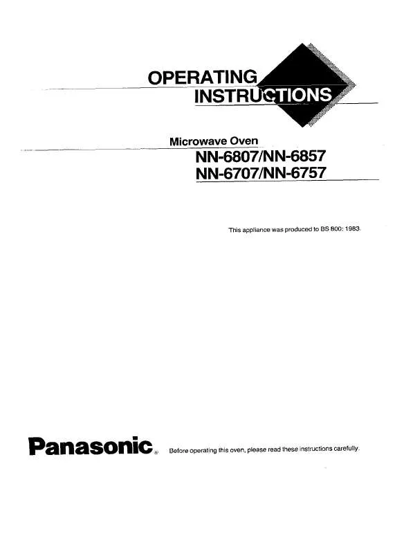 Mode d'emploi PANASONIC NN-6757