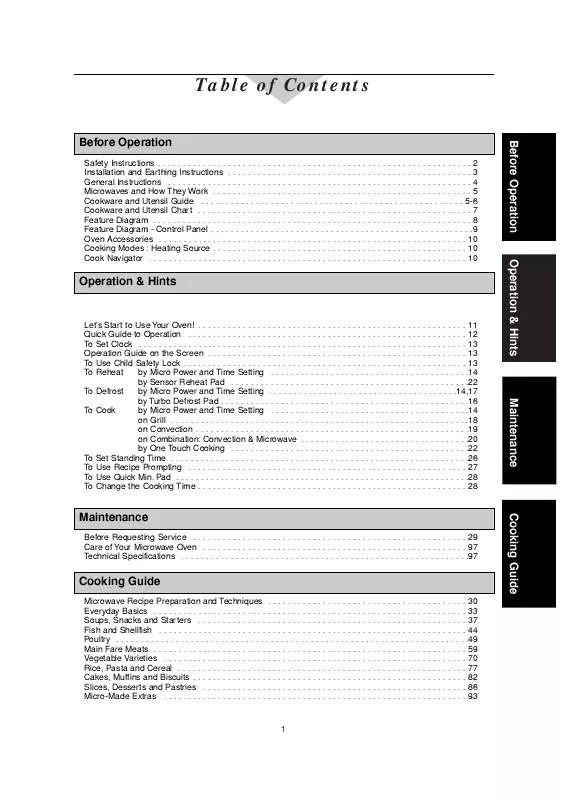 Mode d'emploi PANASONIC NN-C2000