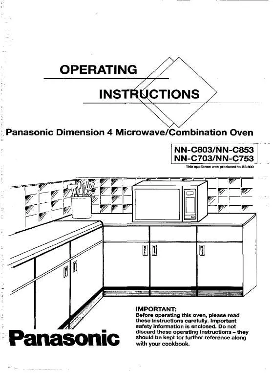 Mode d'emploi PANASONIC NN-C703