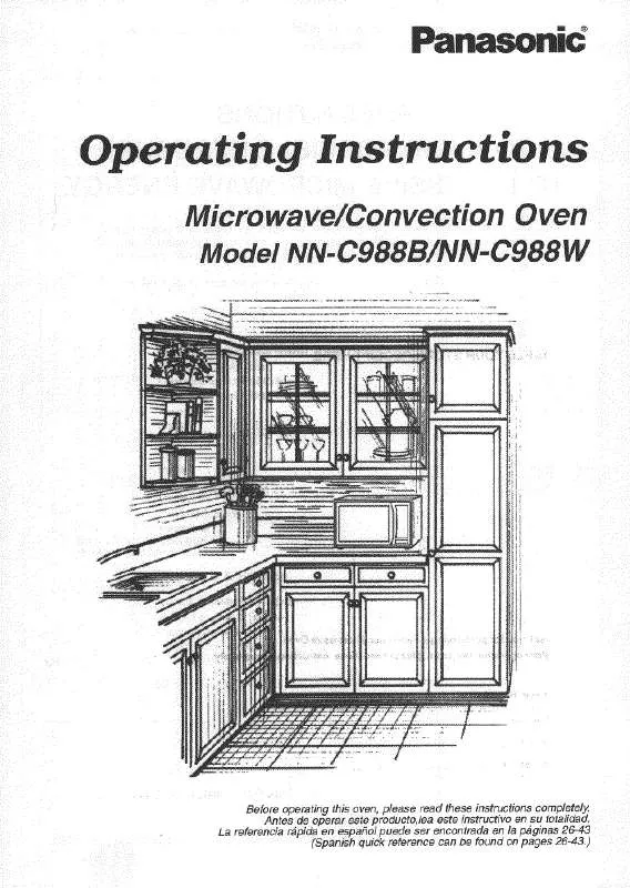 Mode d'emploi PANASONIC NN-C988B