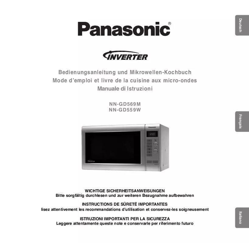 Mode d'emploi PANASONIC NN-GD569MWPG