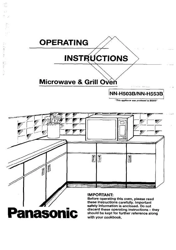 Mode d'emploi PANASONIC NN-H503B