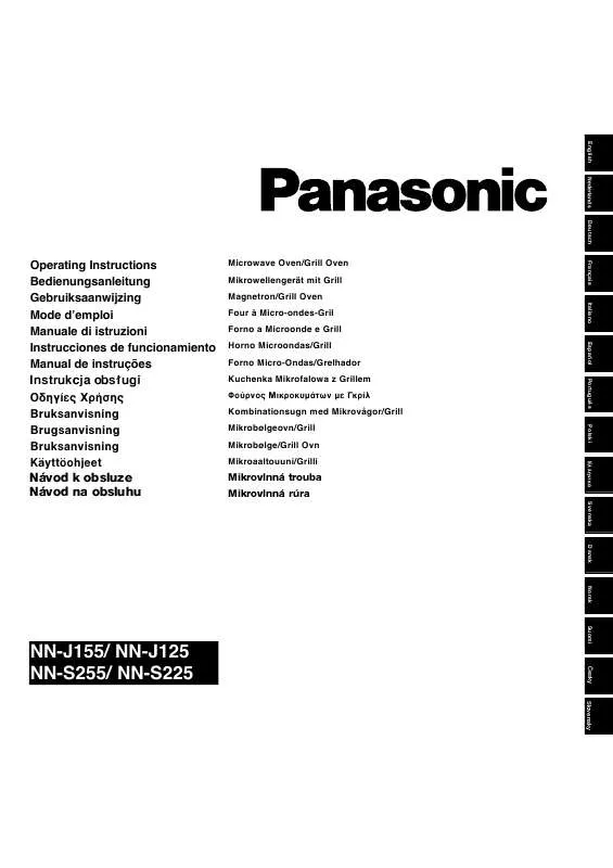 Mode d'emploi PANASONIC NN-J155MBEPG