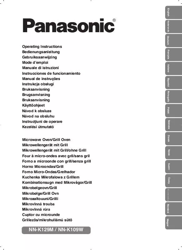 Mode d'emploi PANASONIC NNK129MMWPG