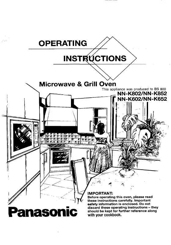 Mode d'emploi PANASONIC NN-K802