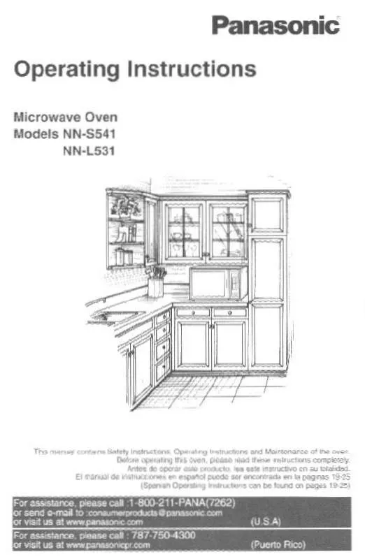 Mode d'emploi PANASONIC NN-L531BF