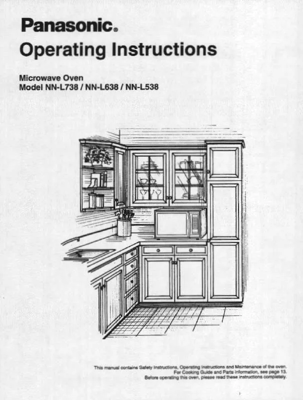 Mode d'emploi PANASONIC NN-L538