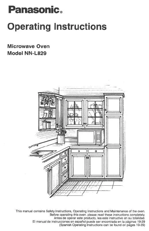 Mode d'emploi PANASONIC NN-L829BA