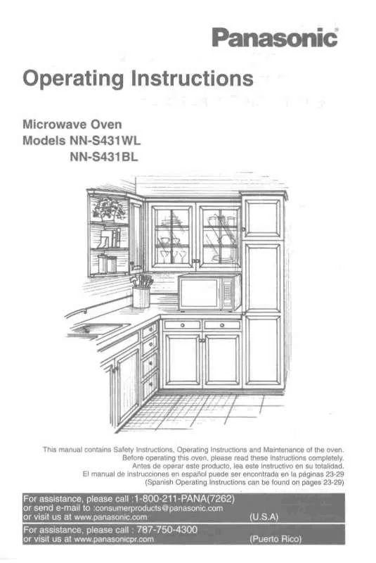 Mode d'emploi PANASONIC NN-S431BL