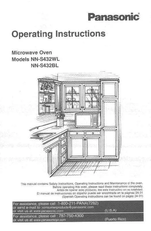 Mode d'emploi PANASONIC NN-S432BL