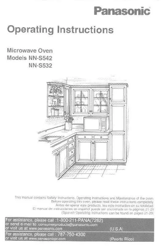 Mode d'emploi PANASONIC NN-S532WF