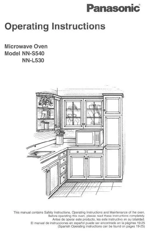 Mode d'emploi PANASONIC NN-S540BF