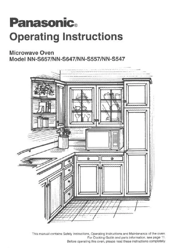 Mode d'emploi PANASONIC NN-S547