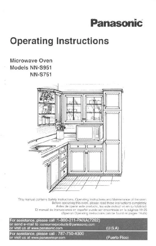 Mode d'emploi PANASONIC NN-S751BF