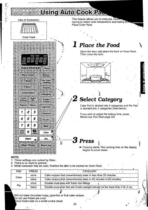 Mode d'emploi PANASONIC NN-T888S