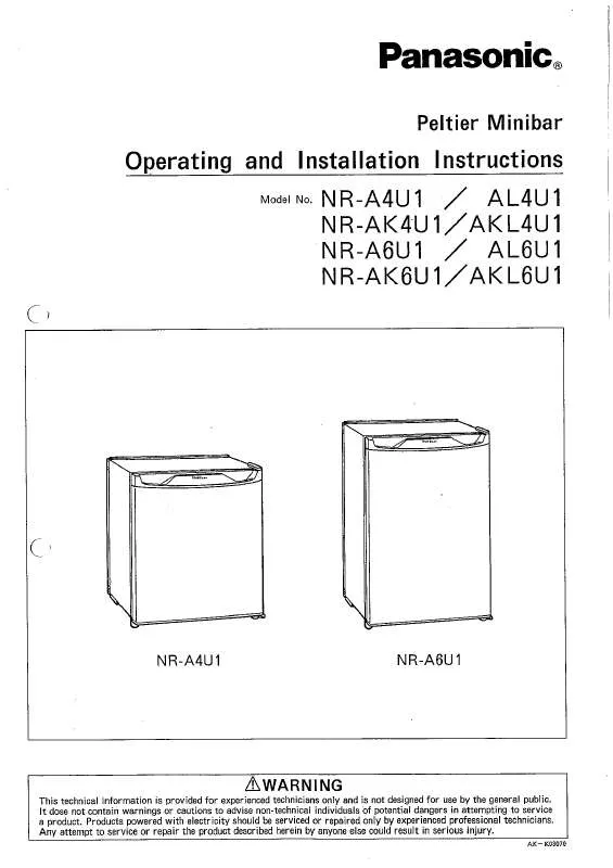 Mode d'emploi PANASONIC NR-A4U1