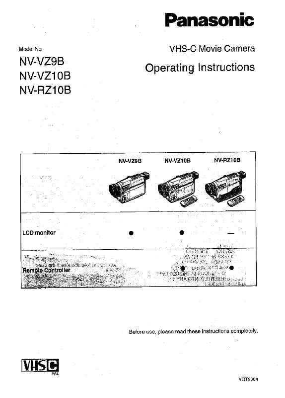 Mode d'emploi PANASONIC NV-RZ10B