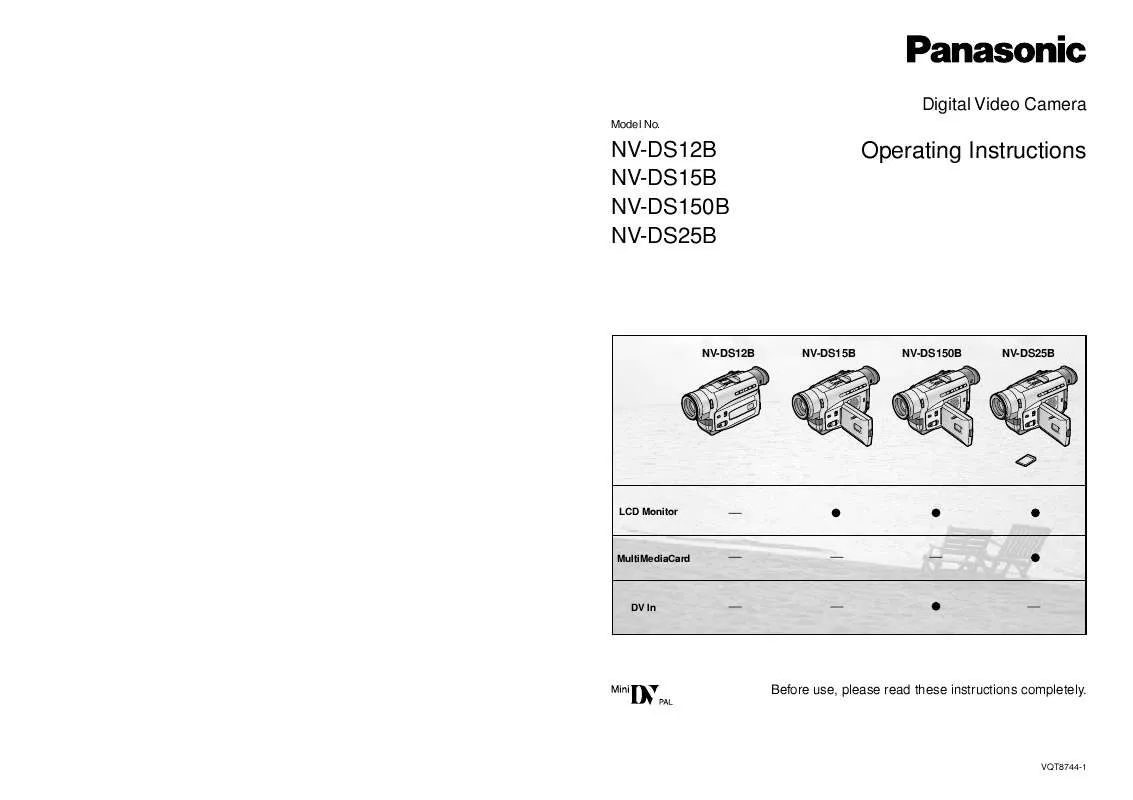 Mode d'emploi PANASONIC NV-DS12B