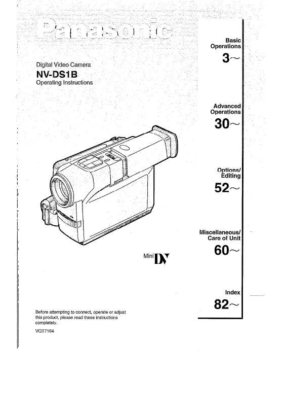 Mode d'emploi PANASONIC NV-DS1B