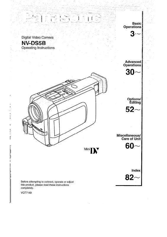 Mode d'emploi PANASONIC NV-DS5B