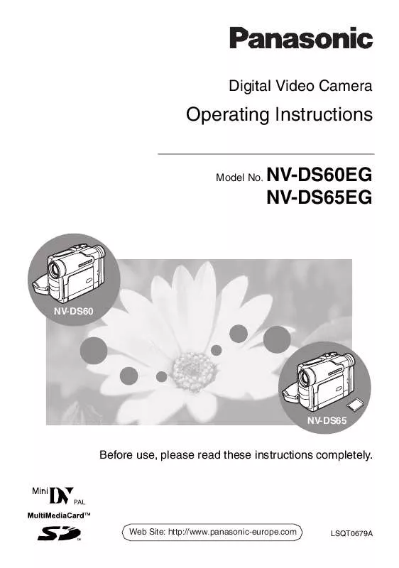 Mode d'emploi PANASONIC NV-DS60EG