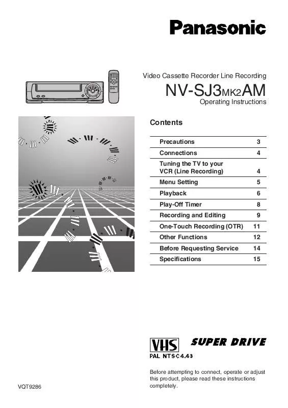 Mode d'emploi PANASONIC NV-SJ3MK2AM