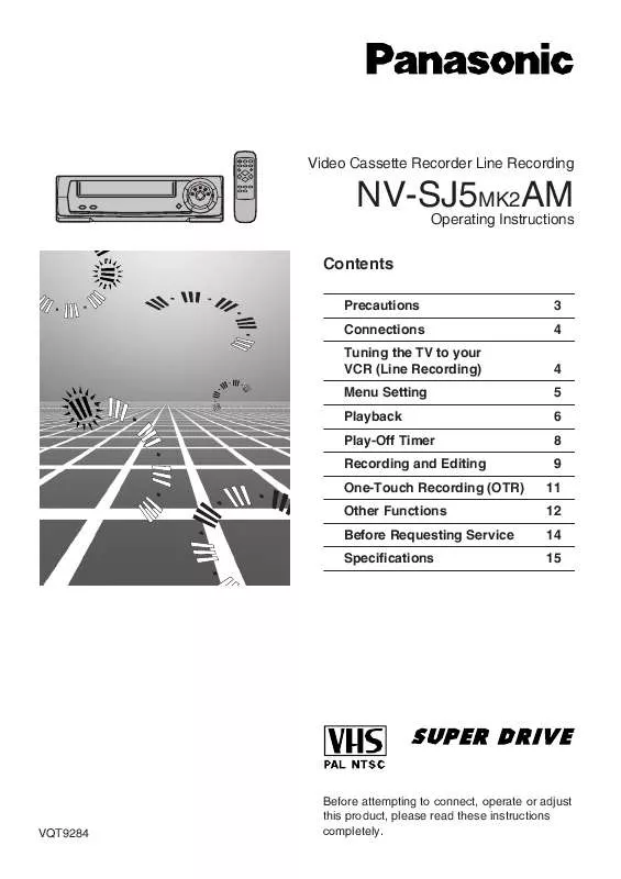 Mode d'emploi PANASONIC NV-SJ5MK2AM