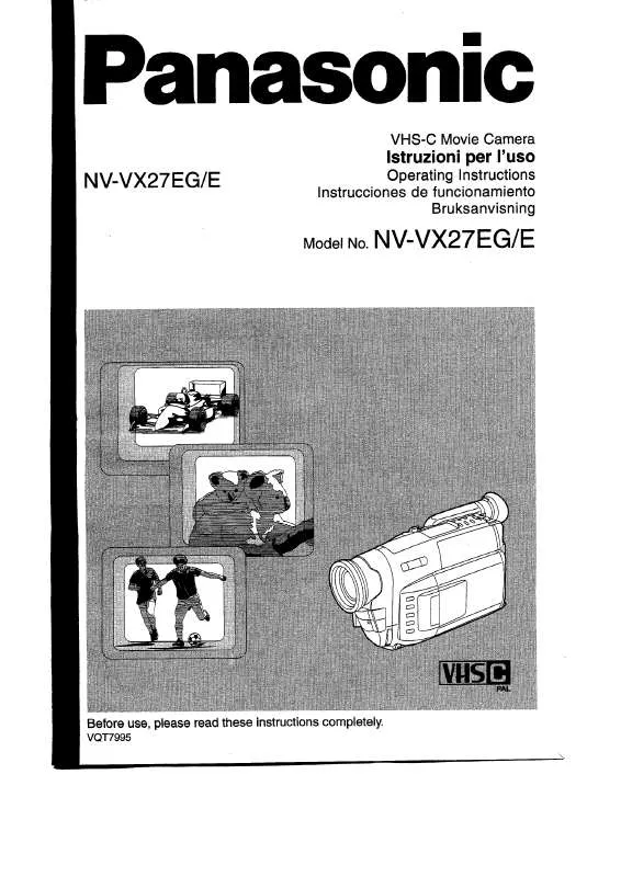 Mode d'emploi PANASONIC NV-VX27E