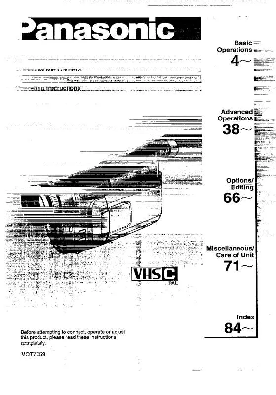 Mode d'emploi PANASONIC NV-VX30B