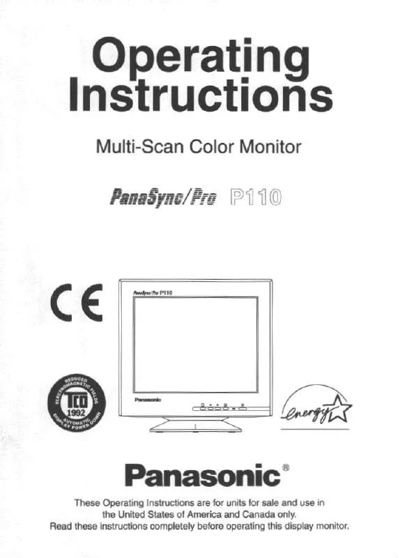 Mode d'emploi PANASONIC P110