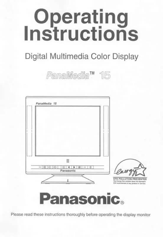 Mode d'emploi PANASONIC PANAMEDIA15