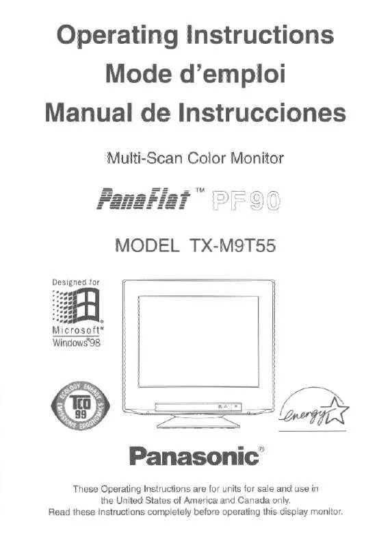 Mode d'emploi PANASONIC PF90