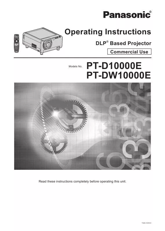 Mode d'emploi PANASONIC PT-D10000E