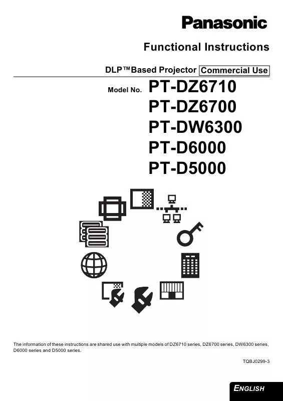 Mode d'emploi PANASONIC PT-DW6300