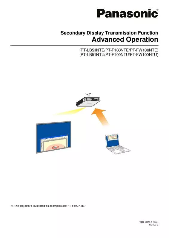 Mode d'emploi PANASONIC PT-FW100LB51NT_SD