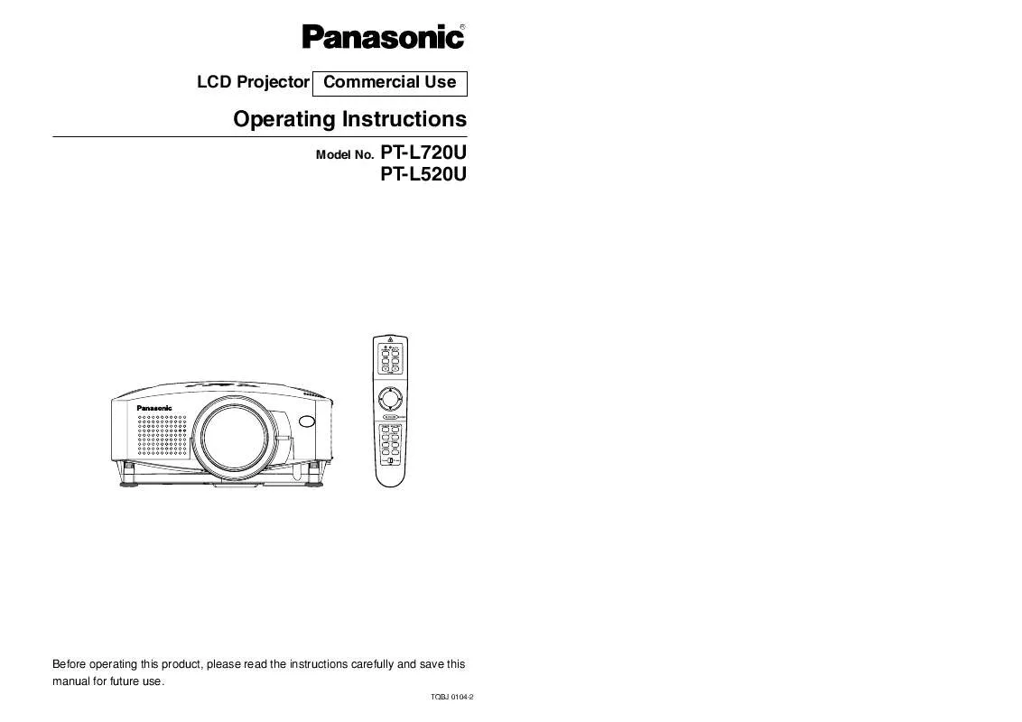 Mode d'emploi PANASONIC PT-L520