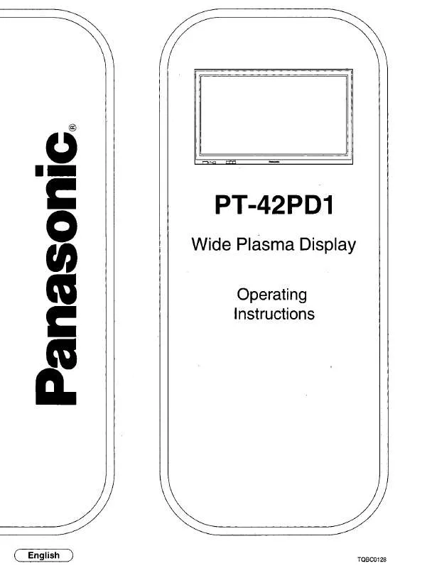 Mode d'emploi PANASONIC PT-42PD1