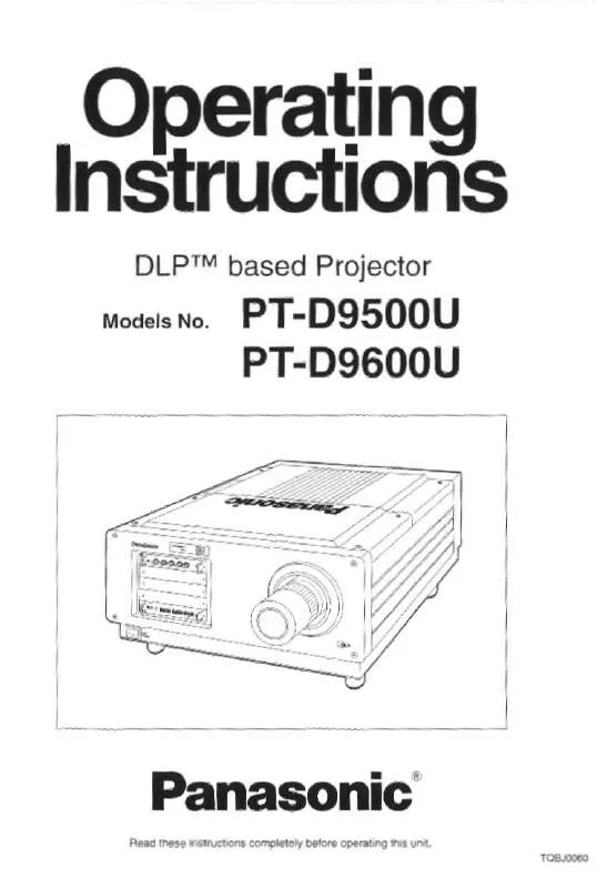 Mode d'emploi PANASONIC PT-D9500U