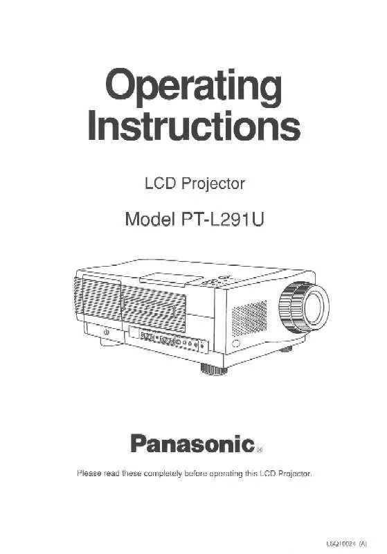 Mode d'emploi PANASONIC PT-L291U