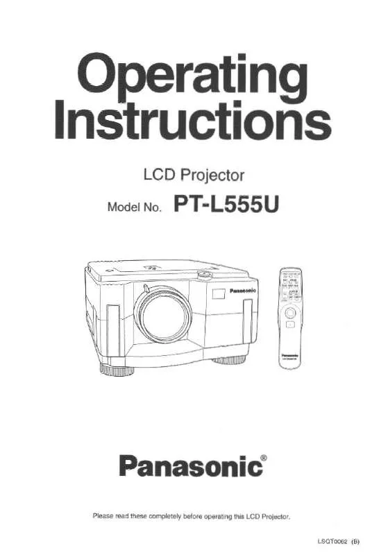 Mode d'emploi PANASONIC PT-L555U