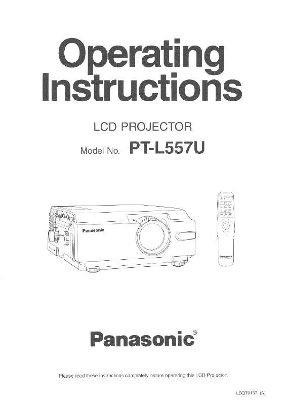 Mode d'emploi PANASONIC PT-L557U