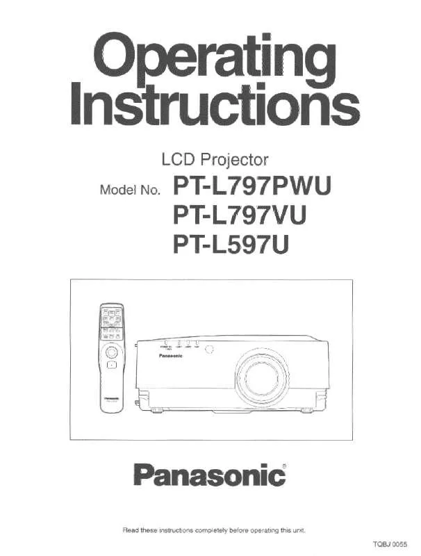 Mode d'emploi PANASONIC PT-L597UL