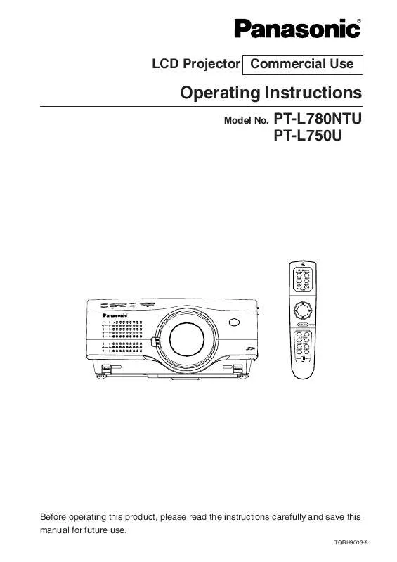 Mode d'emploi PANASONIC PT-L750U