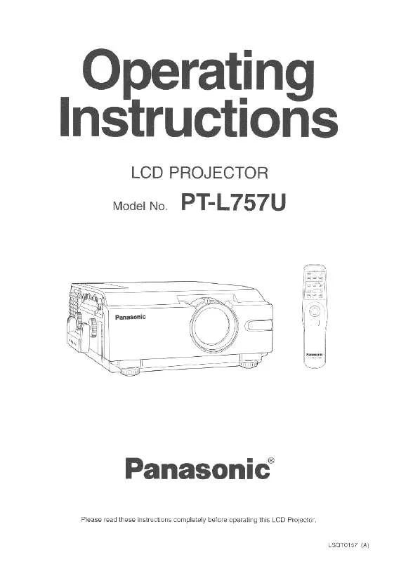 Mode d'emploi PANASONIC PT-L757U