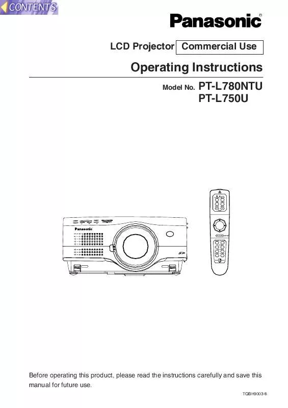 Mode d'emploi PANASONIC PT-L780