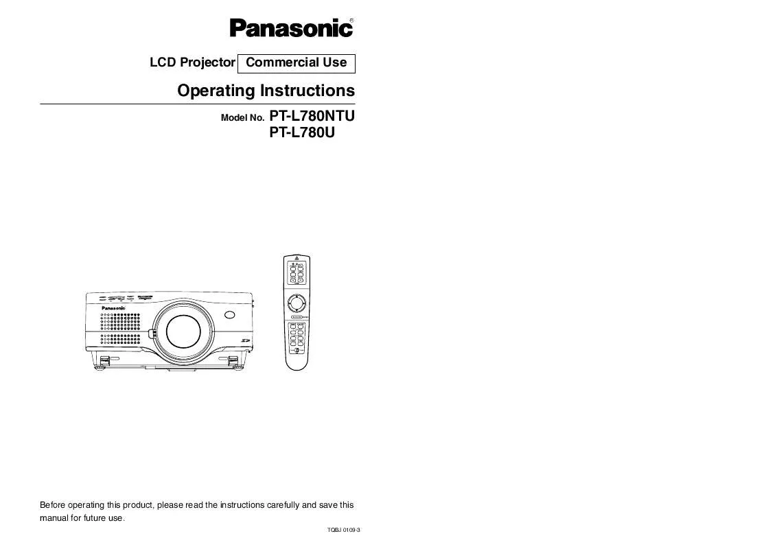 Mode d'emploi PANASONIC PT-L780U